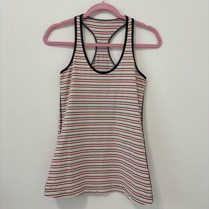 Lululemon 2013 SeaWheeze Cool Racerback Tank Mountie Stripe Sz 6 EUC